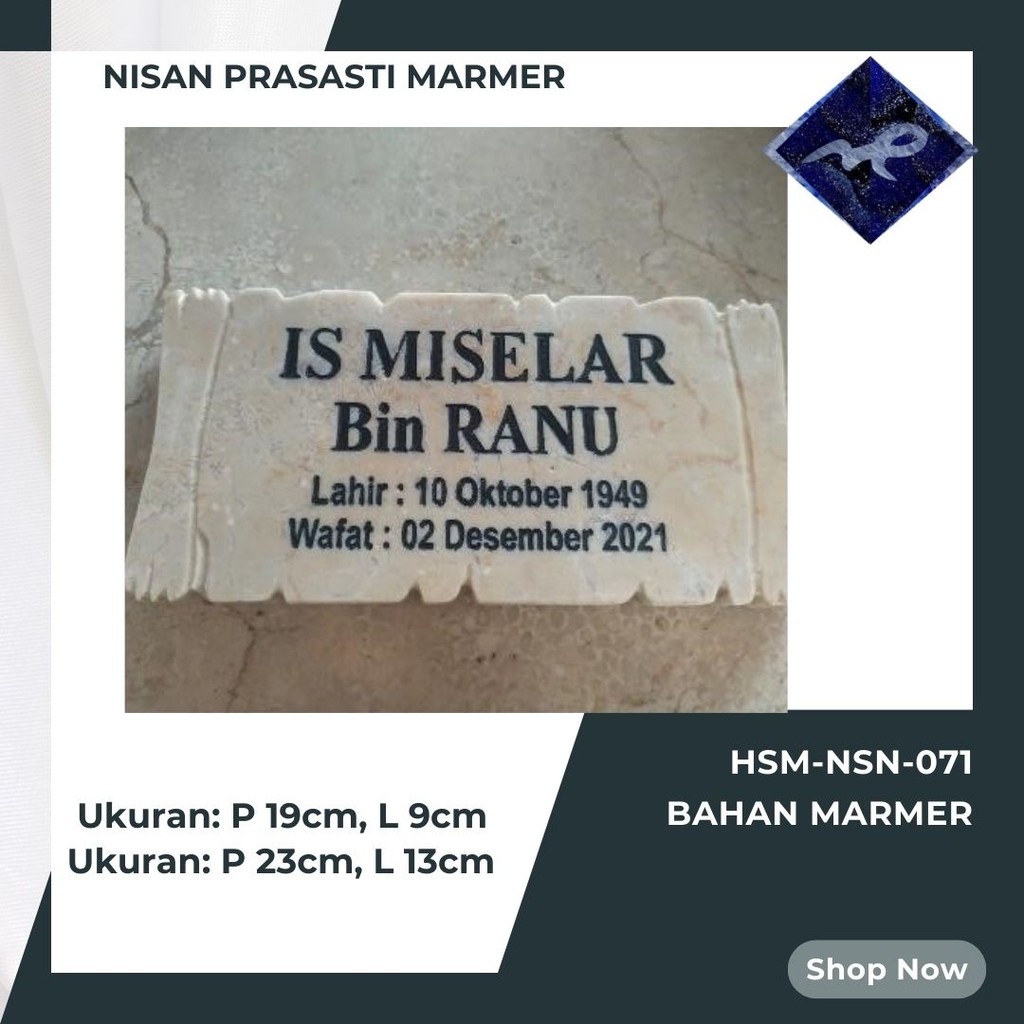 Nisan Prasasti Marmer