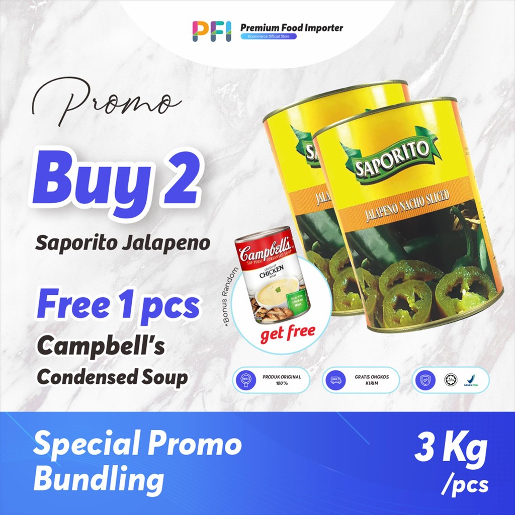 

Saporito Jalapeno Buy 2 free 1 Campbells