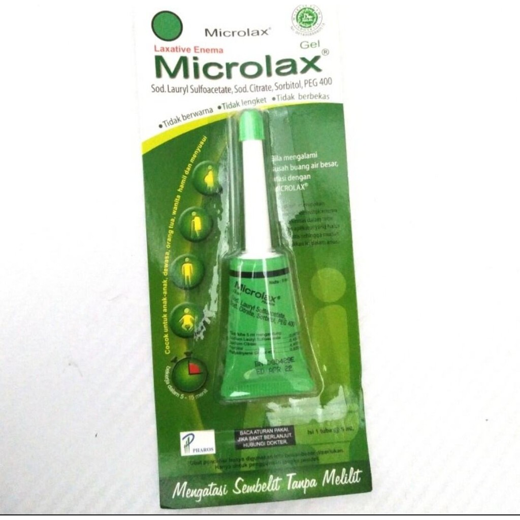 Microlax gel suppositoria 5ml obat pencahar susah BAB