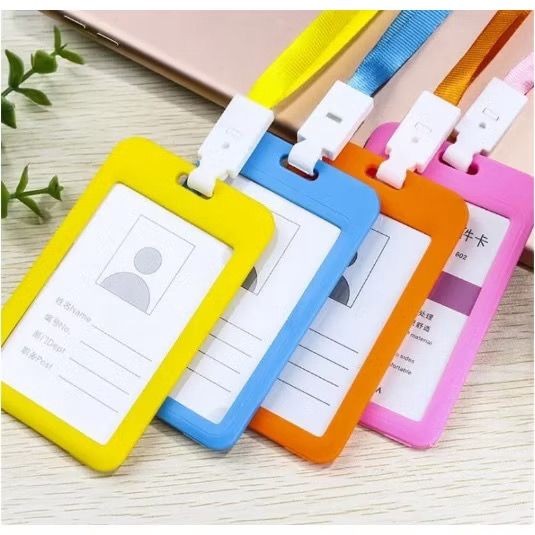 

WM Name Tag ID CARD+ Tali Lanyard / Holder 2 Side Plate / Gantungan Kartu Identitas