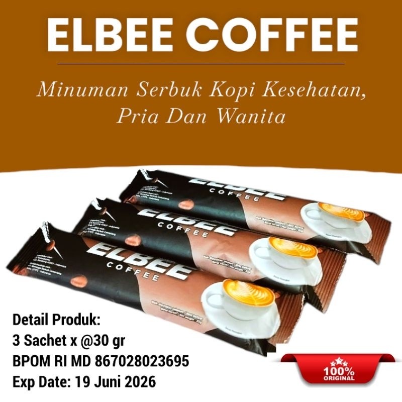 

ELBEE COFFEE 3 SACHET 90GR ORIGINAL KOPI KESEHATAN