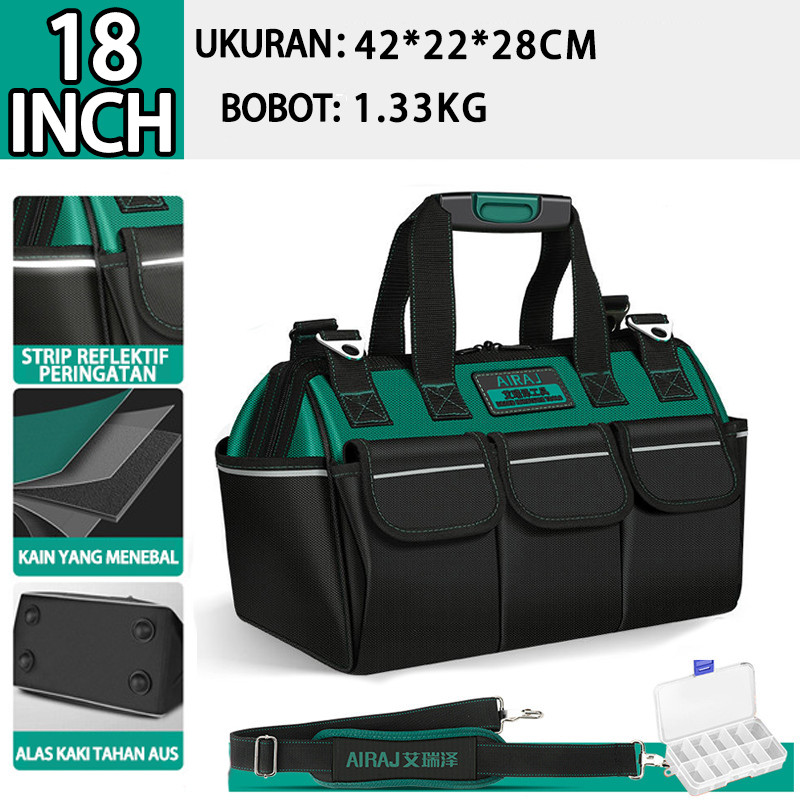 Tool Boxes / tas perkakas / Tool Bag / 18Inch Kain Oxford Tebal Tas Alat Perkakas Kuat Tas Perkakas 