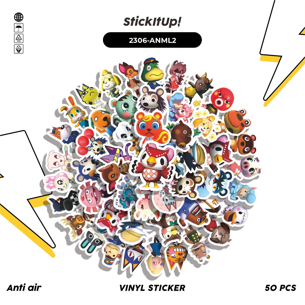 

COD✨ 50 Pcs Sticker Pack GAME SERIES ANIMAL CROSSING NINTENDO CHAR MIX 2 Lucu Aesthetic Vynil Waterproof untuk Freebies Sticker Buku Journal Casing HP Laptop