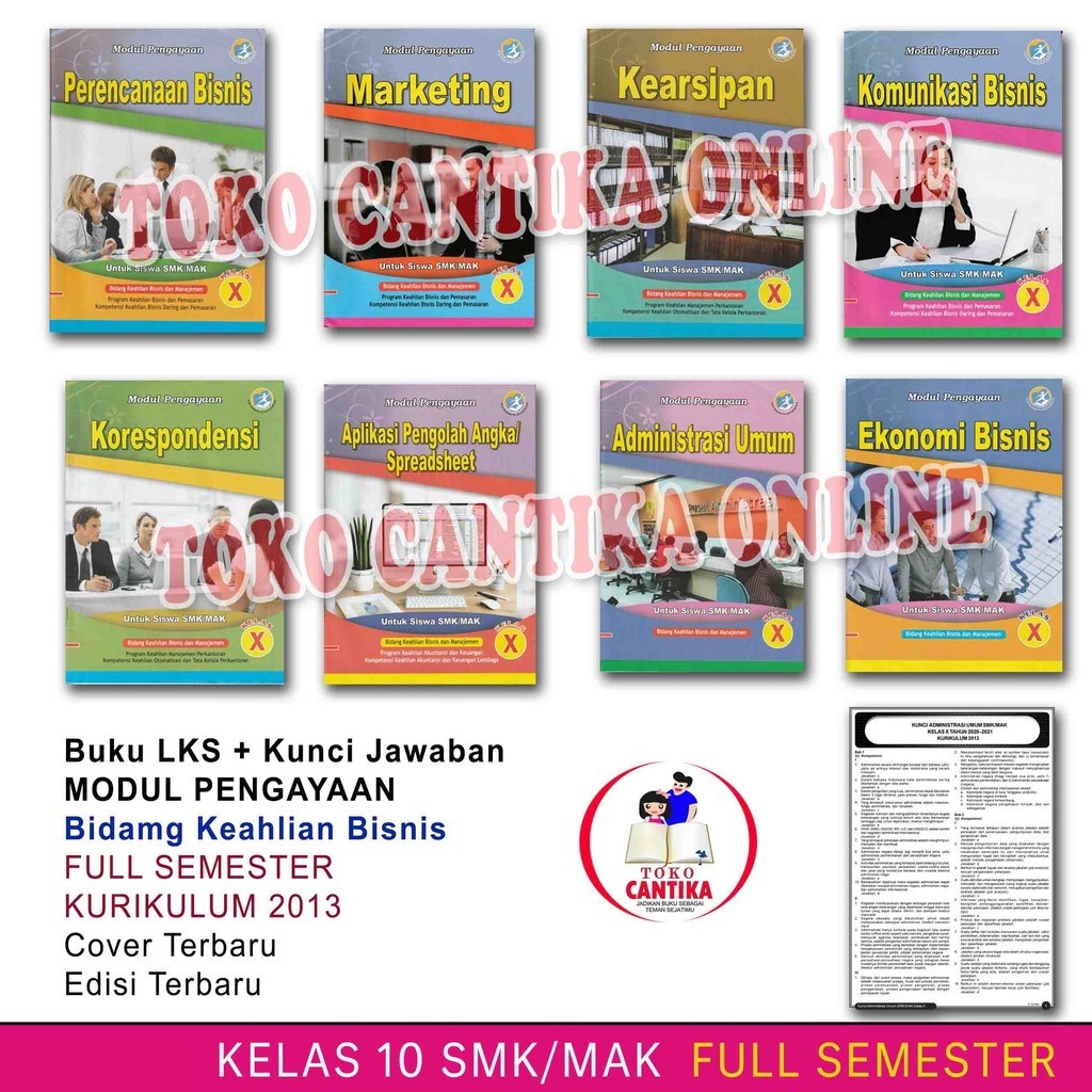 

Buku LKS DAN KUNCI JAWABAN KEAHLIAN BISNIS Kelas 10 SMK /MAK - KURIKULUM 2013 - TERBARU