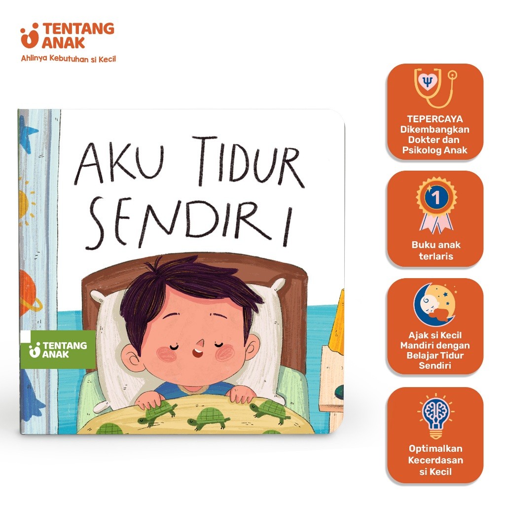 

Tentang Anak - Boardbook Aku Tidur Sendiri l Buku Cerita Anak Bergambar