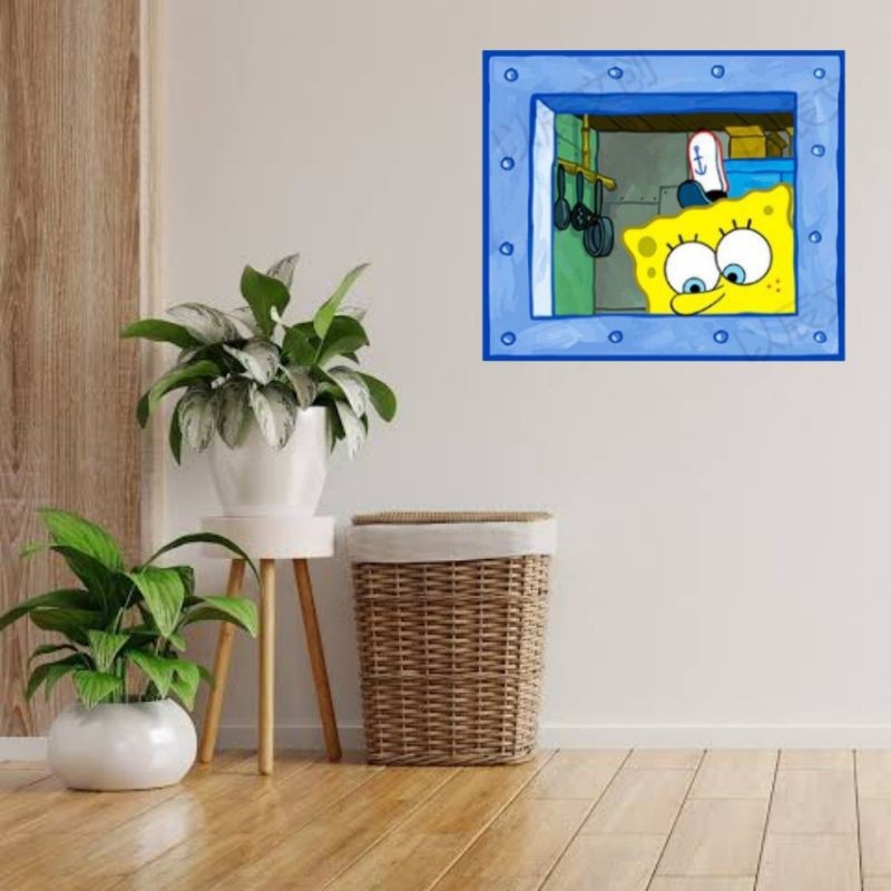[jajan mata] sticker dinding spongebob stiker dinding jendela spongebob