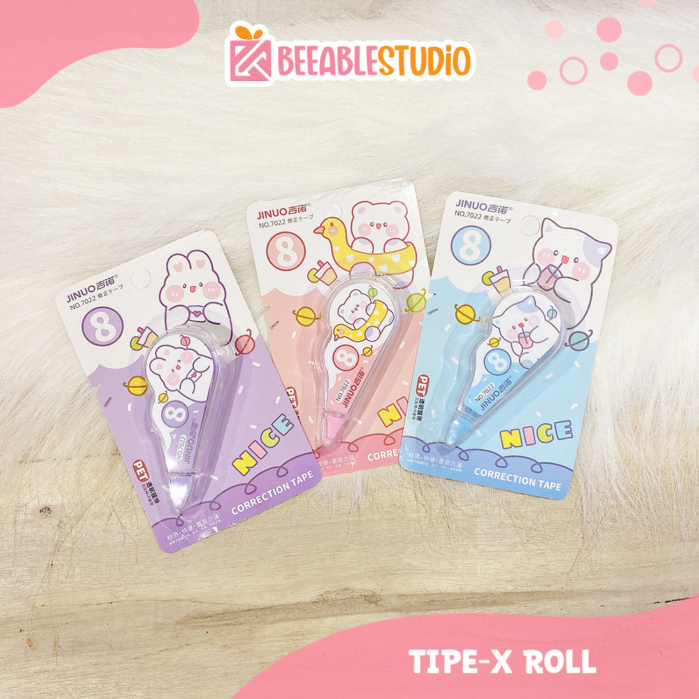 

Beeablestudio | Correction Tape Tipe X Pita Roll Penghapus Pulpen Pena