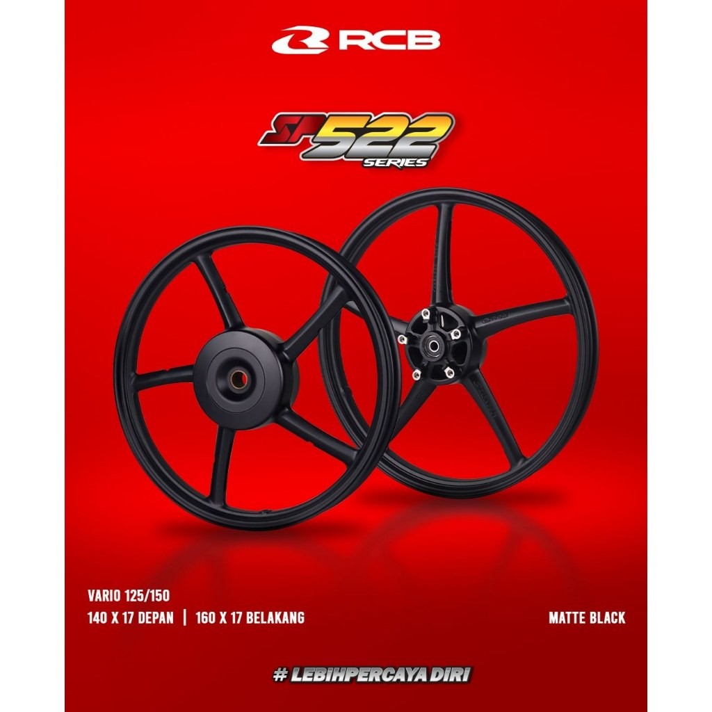 Velg rcb SP522 Vario 150 140/160-17 matt black velg vario 150