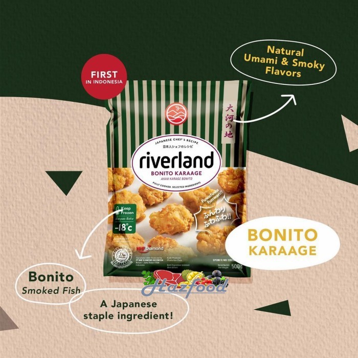 

Riverland Chicken Bonito Karaage | Ayam Goreng Karage Ala Jepang 500 Gr