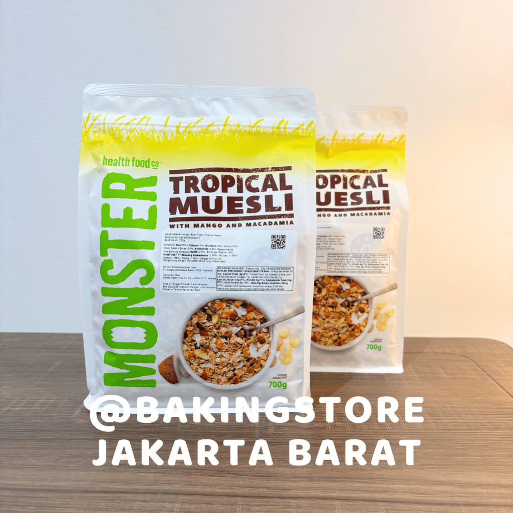 

Monster TROPICAL Muesli 700 g | Healthy Food Co | with Mango and Macadamia 700 gram