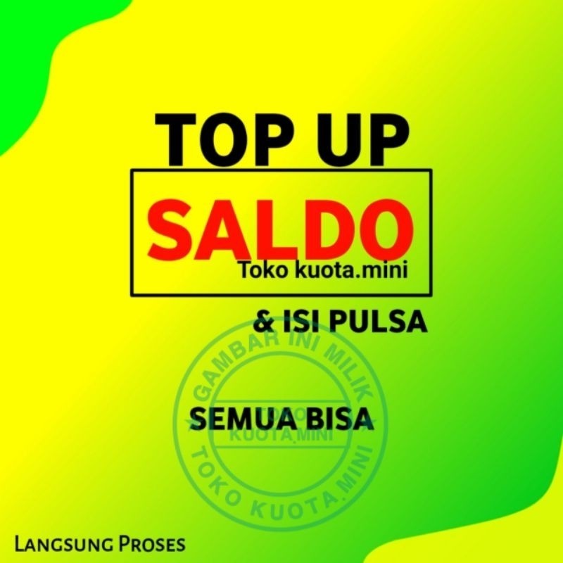 

Top Up Saldo atau Isi Saldo ISI SALDO dan ISI PULSA, Bisa Semua opipro