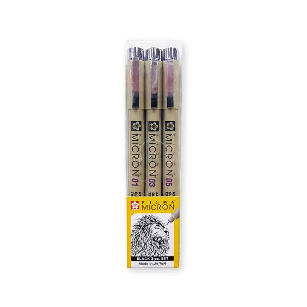 

PIGMA MICRON BLACK SET 3 DRAWING PEN