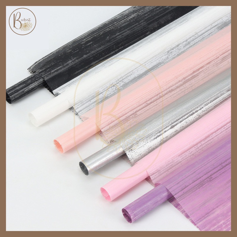 

[ 5 LEMBAR ] Kertas Bunga Cellophane Motif Garis Paper Marble Flower Wrapping Paper Kertas Buket Bunga ZL