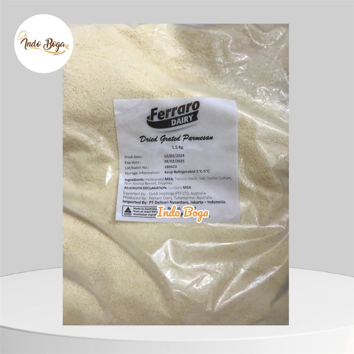 

REPACK Grated Parmesan cheese Ferraro / keju parmesan parut ferraro
