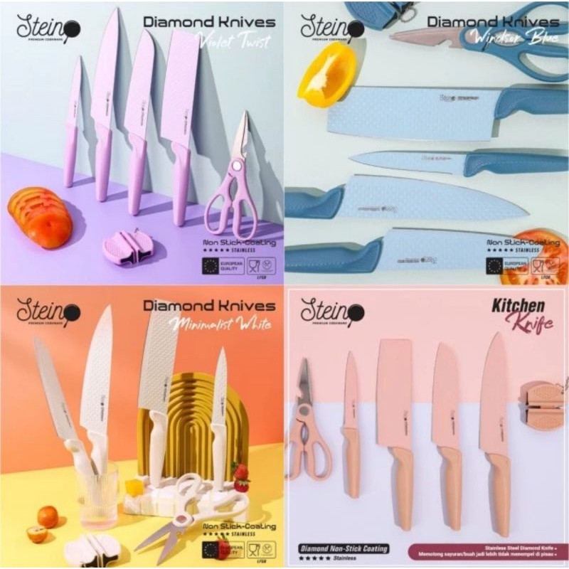 Steincookware Diamond Knife 6 in 1 - Pisau Stein - Steincookware - Pisau Set