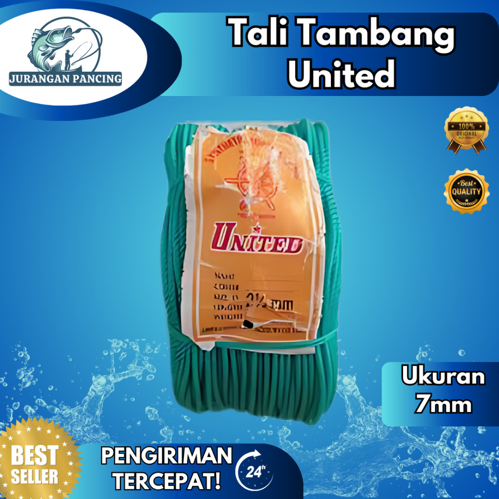 tali tambang united 7mm/TAMBANG 7MM UNITED / TALI 7MM / TAMPAR 7MM / TAMBANG KAPAL / TALI PROYEK