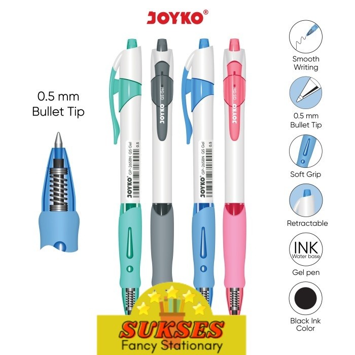 

Gel Pen Pulpen Pena Joyko GP-265BN Q5 Gel 0.5 mm