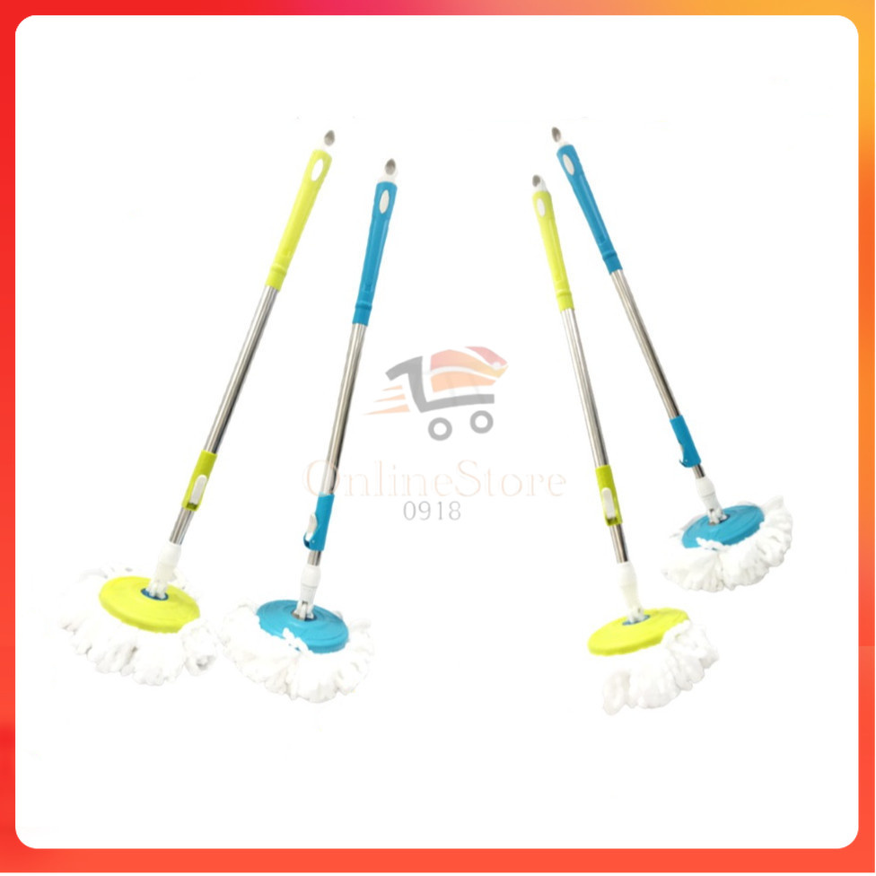OS-H112-TONGKAT HANDLE + KAIN SPIN MOP/ TONGKAT DAN KAIN PEL CADANGAN/ HANDLE + REFILL SPIN MOP