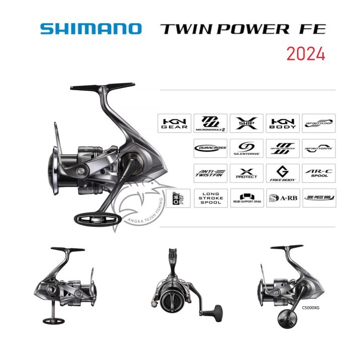 Shimano Twin Power FE 2024 Spinning Reel Pancing - C2500SXG