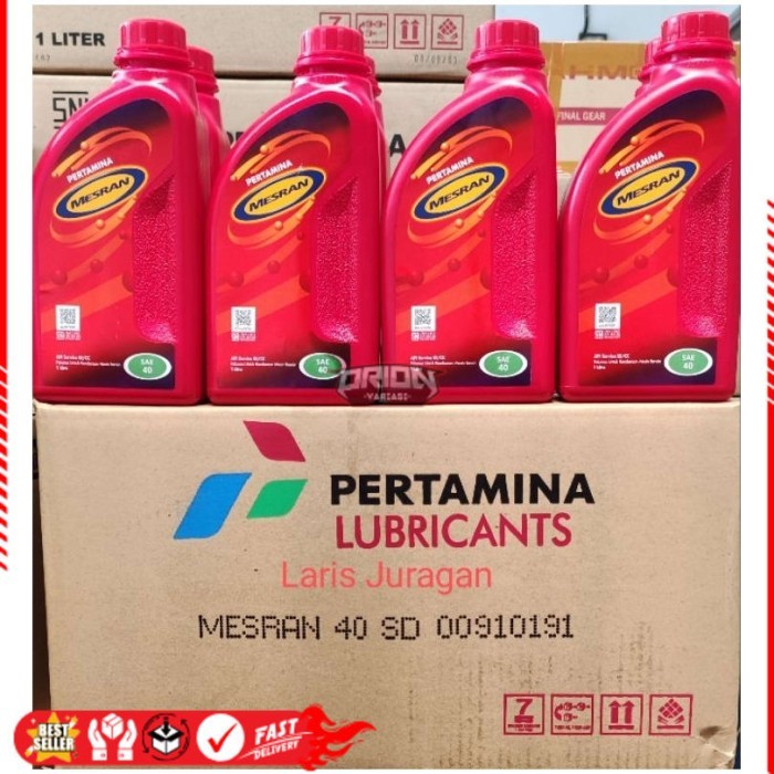 Oli Pertamina MESRAN SAE 40 1L (1dus) Ori