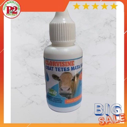 CLORVISINE 30 ML 0BAT MATA SEMUA HEWAN OBAT TETES MATA SAPI OBAT MATA KAMBING OBAT MATA BABI OBAT MA