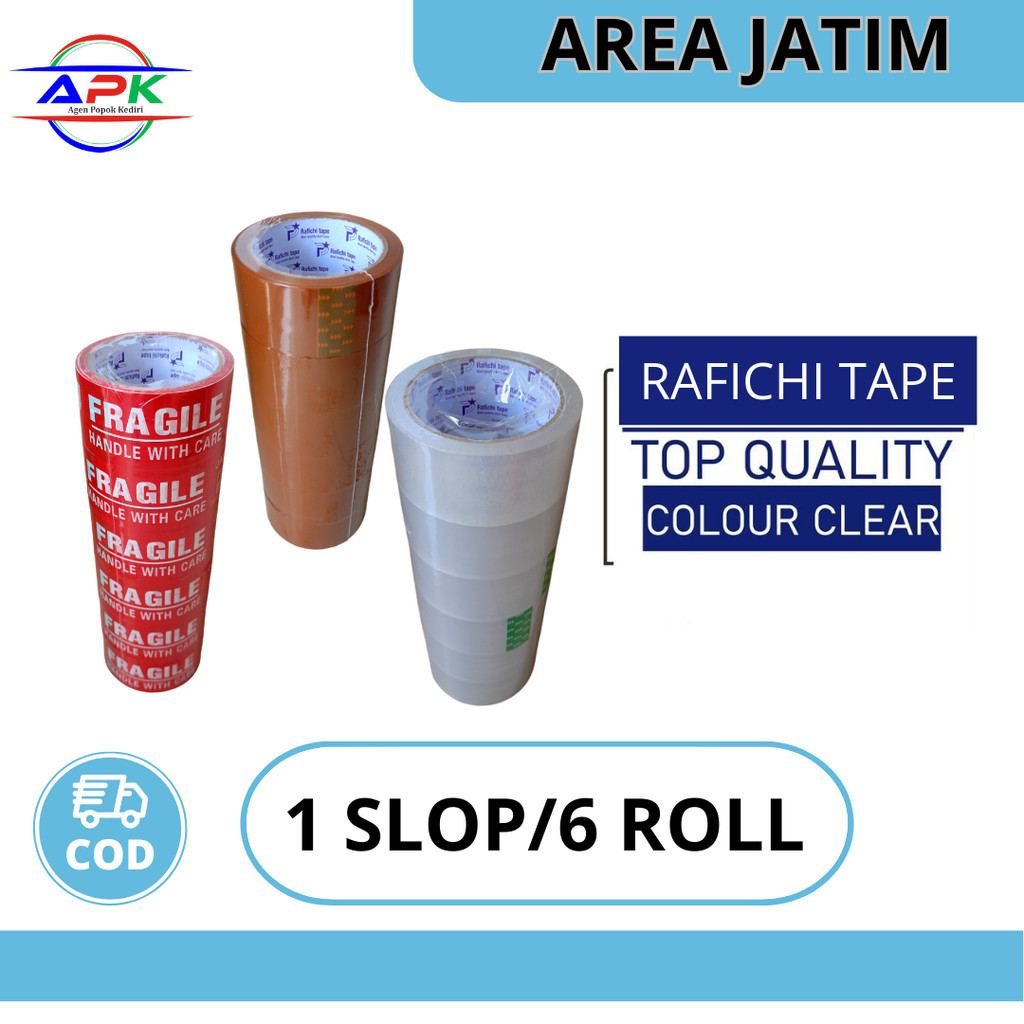 

LAKBAN COKLAT LAKBAN BENING LAKBAN FRAGILE 1 SLOP MURAH ISOLASI SELOTIP 45MM DAYA LENGKET KUAT PER 1 SLOP