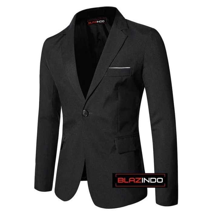 ✔WY.SY✔ - READY STOCK [ Blazindo ] Blazer OLIVER (List Putih) - Jas Pria Slimfit Korea Style - S