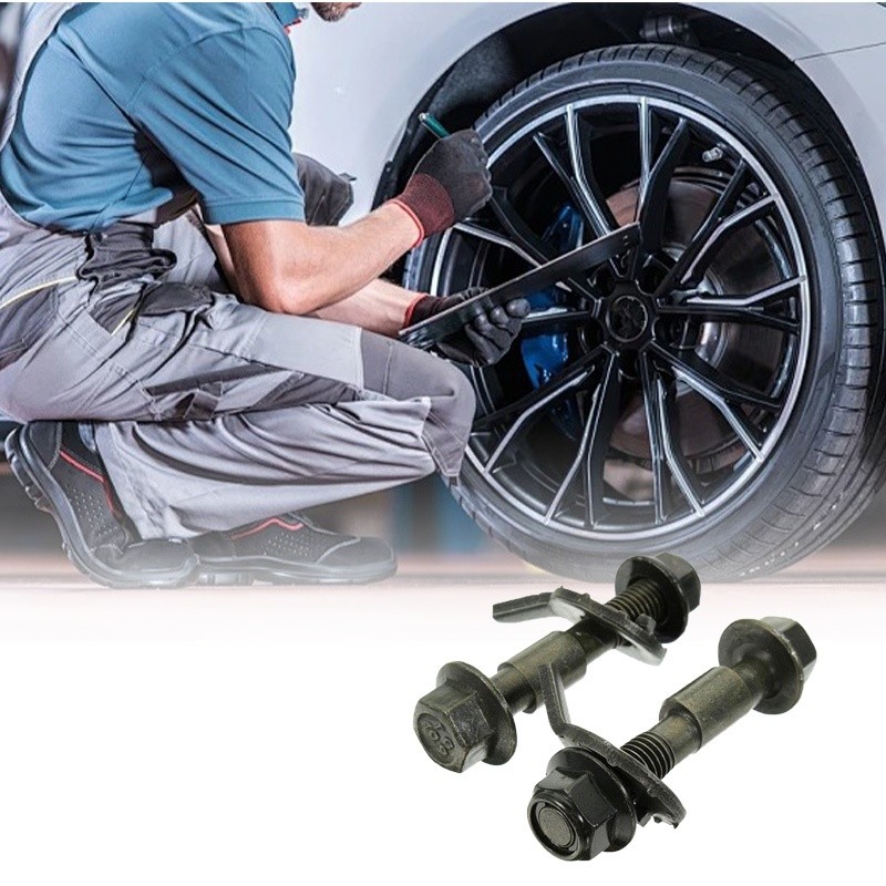 2Pcs/12mm Baut Chamber Baut Camber Spooring 12 Mm Steel Baut Spooring Baut Eksentrik Pelurusan Ban