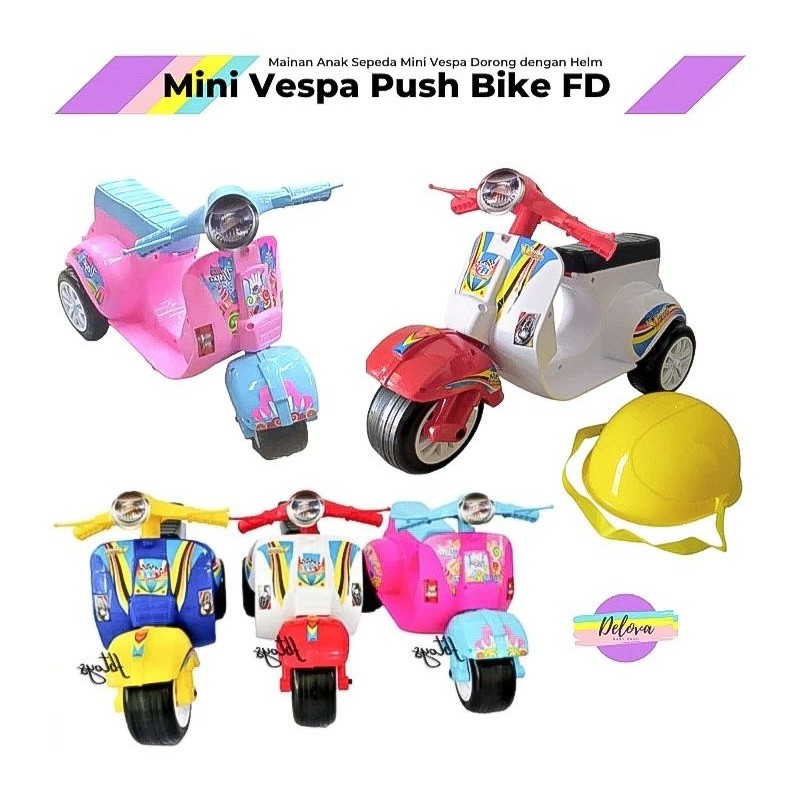 Vespa Duduk Anak Plus Helm