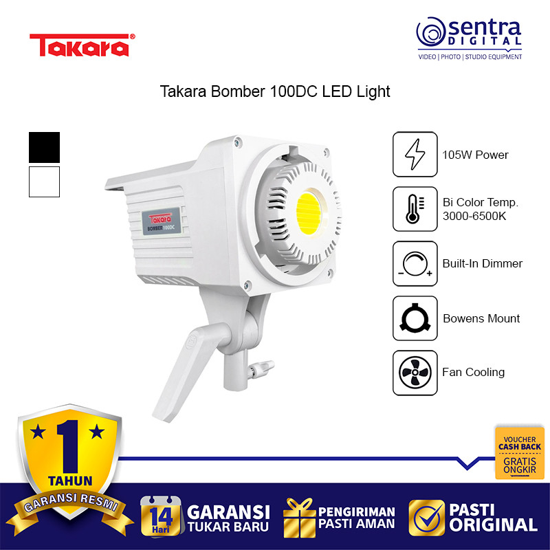 Takara Bomber 100DC Professional 105W Bi-Color COB LED Video Light