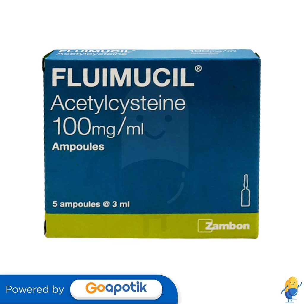 Fluimucil 100 Mg/Ml Cairan Inhalasi 3 Ml Box 5 Ampul