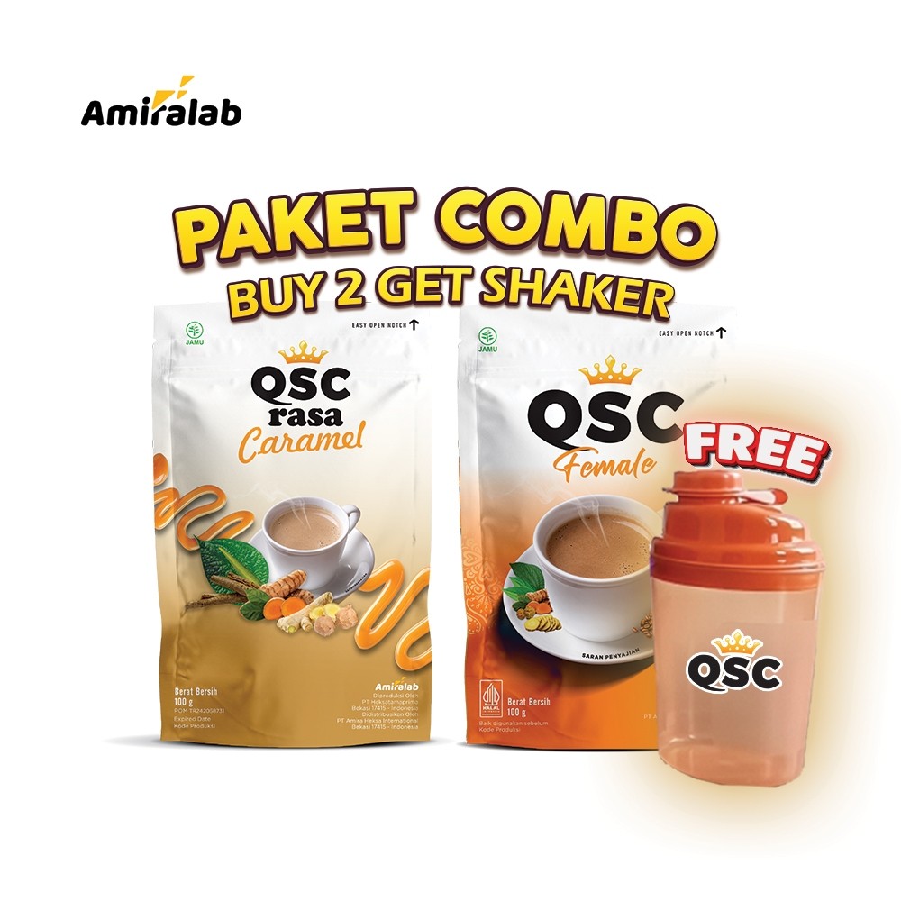 

Paket Combo Hemat (FREE SHAKER) Amiralab Queen Secret Coffee Femela & Caramel Minuman Herbal Solusi Membantu Kesehatan Wanita