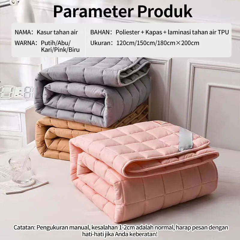 Matras Protector Waterproof - Pelindung Kasur Anti Air - Sprei Anti Bocor - Penutup Kasur Nyaman - P