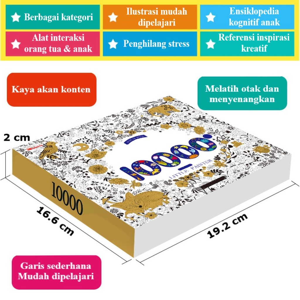

MIXUU - Buku Mewarnai Dengan 10.000 Konten - Mewarnai Sambil Belajar dan Melatih Otak Anak - Melatih Fokus Anak - Membangun Interaksi dengan Orang Tua