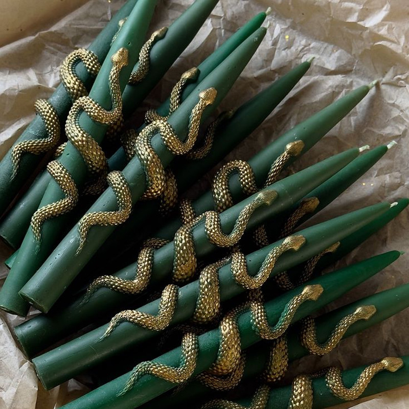 

Bent Snake Spiral Cylinder Resin Mould Snake Relief Cement Gypsum Molds DIY Spiral Snake Relief Long Pole Candle Silicone Mold