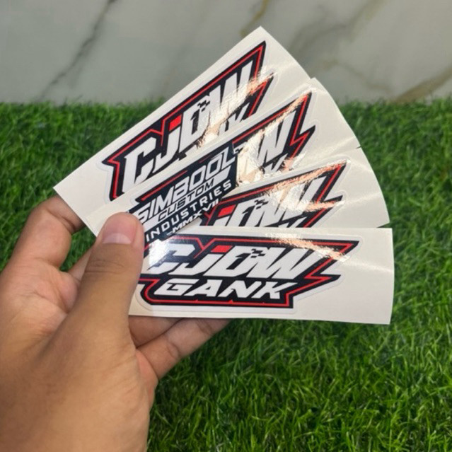 CJDW Gank Stiker Motor Bahan glossy cutting pola tinggal tempel, (COD)