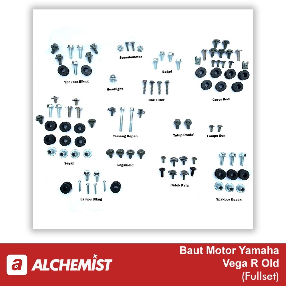 Baut Yamaha Vega R Old Full Set / Baud Yamaha Vega R Old Full Body / COD Baut Vega R Old FullSet Ful