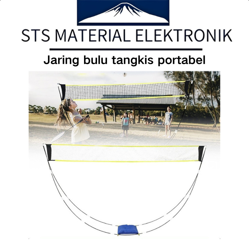 1set Easy Net Bulutangkis Portable Net Badminton Portable Badminton Net Portable