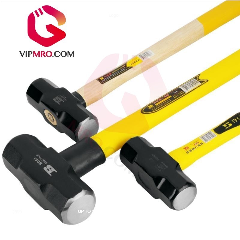 PALU SEGI DELAPAN BOSI TOOLS/Gagang serat palu besar palu besi tugas berat alat pembongkaran dinding