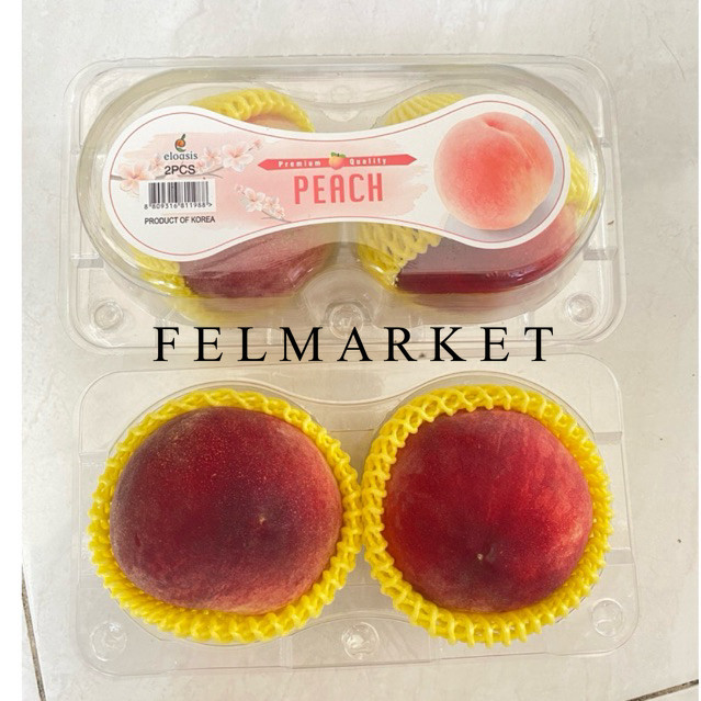 

Buah Peach Korea Manis Lembut / Buah Peach White Korea 2 Pcs / Pack