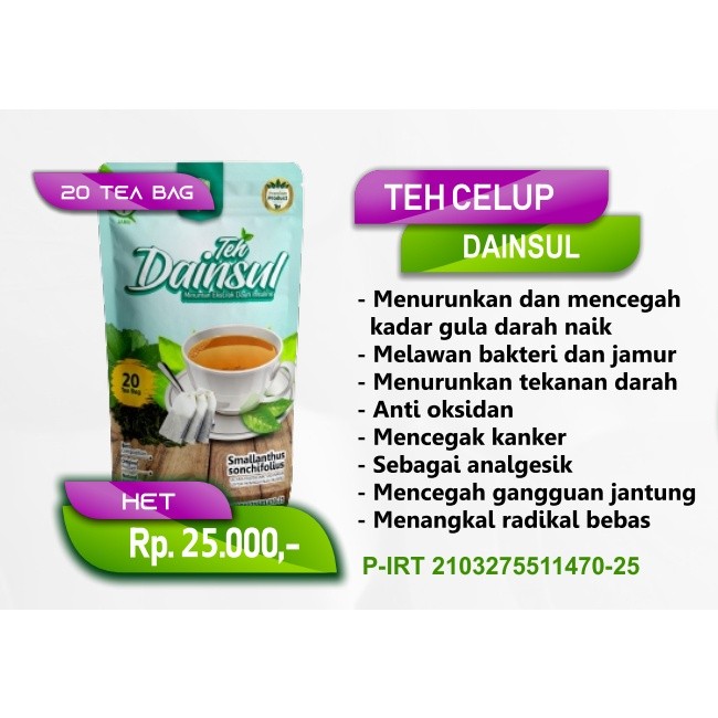 

Teh Celup Usybah Teh Dainsul 20 kantung teh celup Insulin