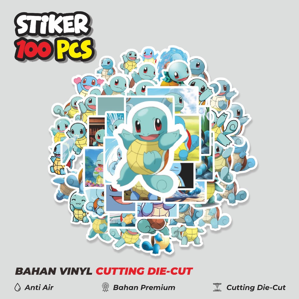 

Terbaru! 50 pcs Stiker Kartun Pokemon Squirtle Dekorasi Lucu Kreatif untuk Notebook, Skateboard, HP