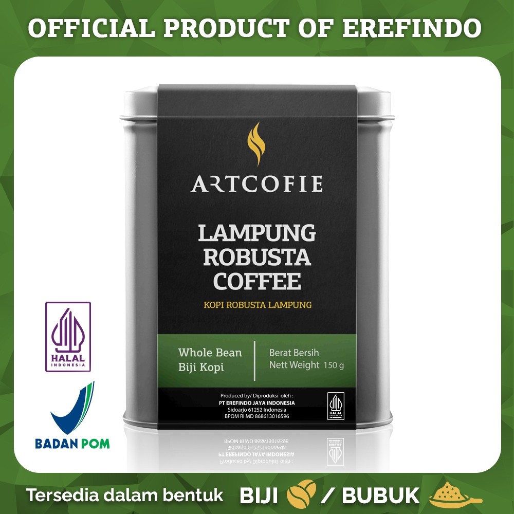 

JAMIN MURAH !!!Artcofie Kopi Lampung Robusta Tin Box Biji / Bubuk 150gr(BISA LANGSUNG ORDER)