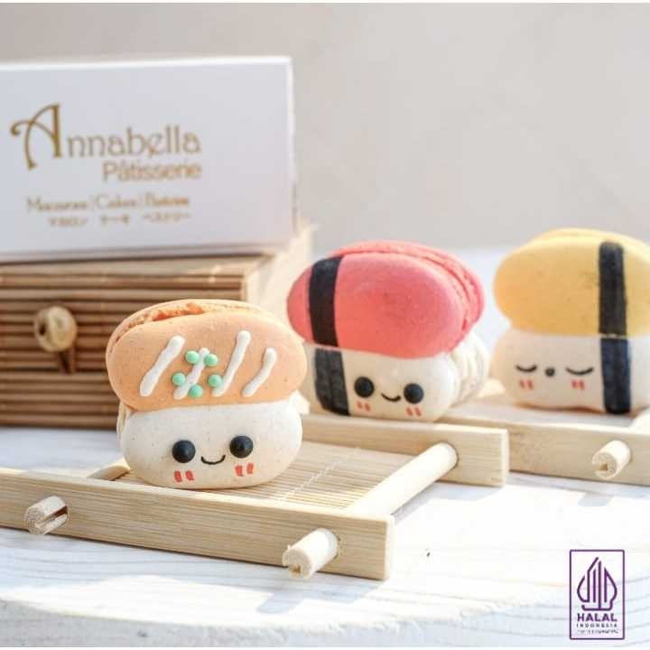 

Annabella Patisserie 3PCS Kawaii Sushi Macarons in Gift Box