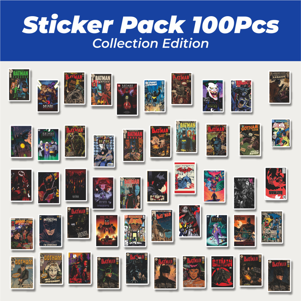 

Hot Stiker Cover Comic Batman Vintage Lucu Anti Air Stikers Berperekat Waterproof Sticker Decal Buat Motor Helm Buku Journal Koper Casing HP Laptop Botol Minum