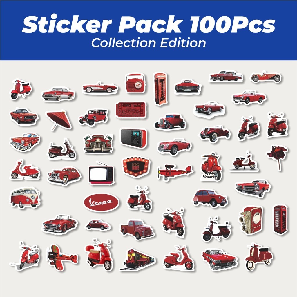 

Hot Stiker Mobil Motor Vespa Merah Lucu Anti Air Stikers Berperekat Waterproof Sticker Decal Buat Motor Helm Buku Journal Koper Casing HP Laptop Botol Minum