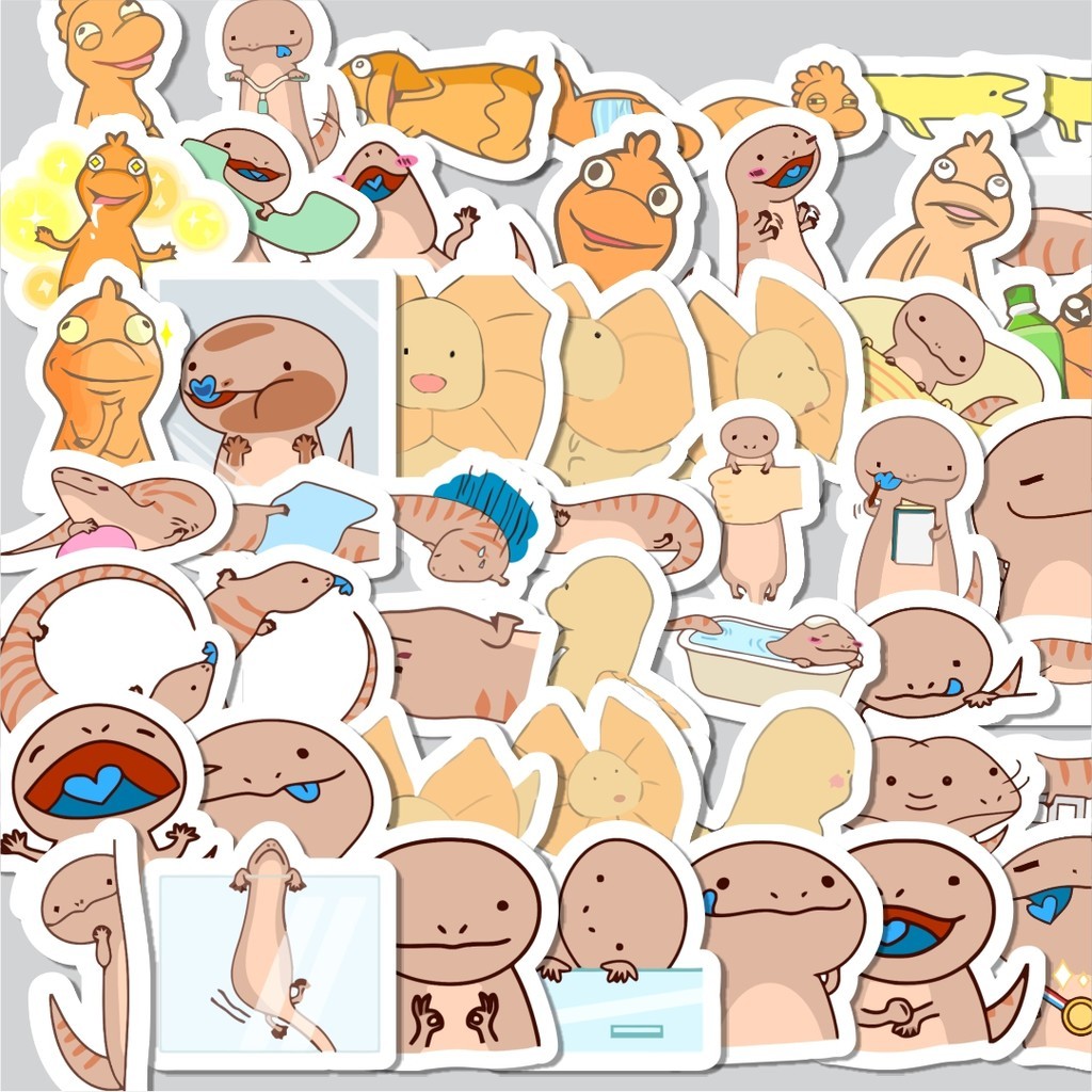 

Stiker Cutting Pack Hewan Cicak Isi 100Pcs Series Aesthetic Lucu Keren Untuk Koper Bahan Vynil