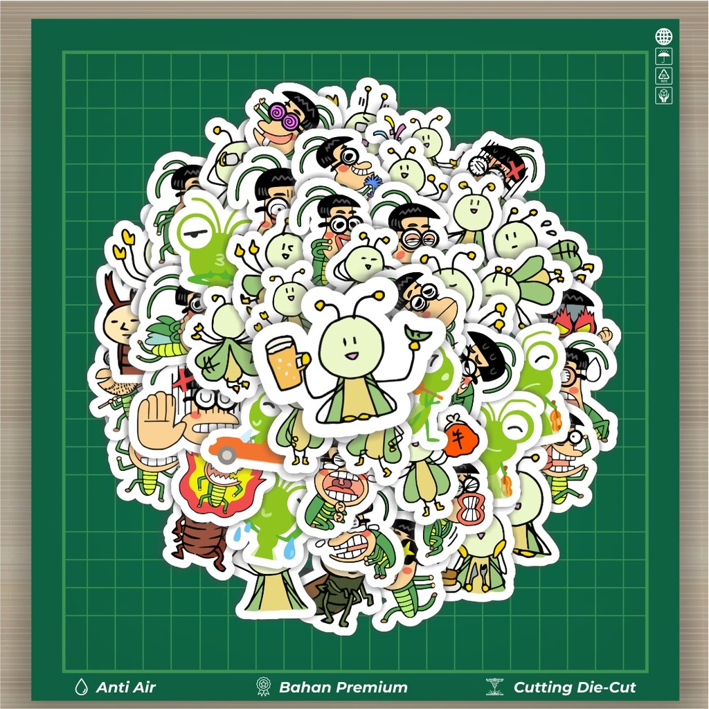 

HOT 50 PCS STIKER Sticker Hewan Belalang Stiker Fashion Cars Decal Dingin Kartu Album Custom Vinyl Anti Air- Sticker Aesthetic Buku Journal Koper Casing HP Tablet Laptop Helm Motor Botol Minum
