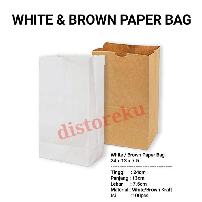 

Promo ISI 100pcs KANTONG KERTAS COKLAT BROWN PAPER BAG SOS FLAT GORENGAN KUE terlaris
