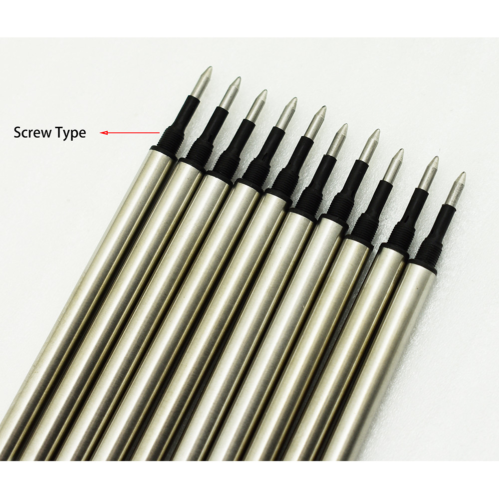 

10 PCS Jinhao Rollerball Pen Black Ink Refills , Screw Type 0.7 MM